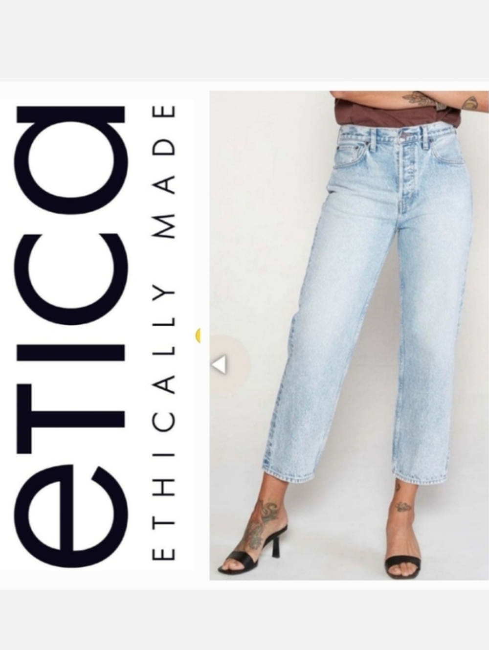 Etica Tyler Vintage Straight Jeans Blue Seafoam Sz 25 NWT $238
